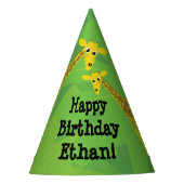 サファリテーマ誕生日 – 無料ゲーム パーティーハット (正面)