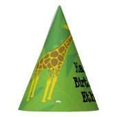 サファリテーマ誕生日 – 無料ゲーム パーティーハット (左)