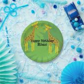 サファリテーマ誕生日 – 無料ゲーム ペーパープレート (パーティー)