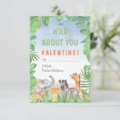 サファリテーマI Am Wild About You Valentine's Day 招待状 (スタンド正面)