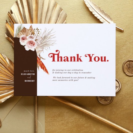 サファリデザートボホフラワーズサンキューカード サンキューカード