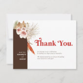 サファリデザートボホフラワーズサンキューカード サンキューカード (正面)