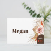 サファリデザートボー結婚ホフラワーズエスコートカード サンキューカード (スタンド正面)