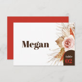 サファリデザートボー結婚ホフラワーズエスコートカード サンキューカード (正面/裏面)