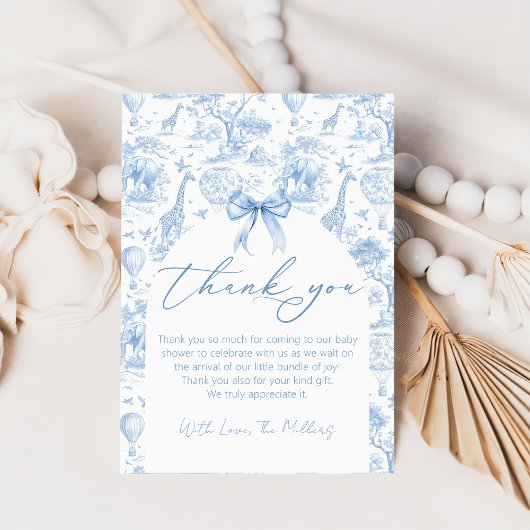 サファリトイレデジュイベビーシャワーサンキューカード サンキューカード