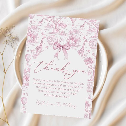 サファリトイレデジュイベビーシャワーサンキューカード サンキューカード