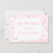 サファリトイレデジュイベビーシャワーサンキューカード サンキューカード (正面)