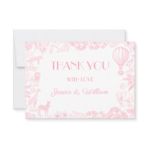 サファリトイレデジュイベビーシャワーサンキューカード