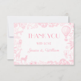 サファリトイレデジュイベビーシャワーサンキューカード サンキューカード