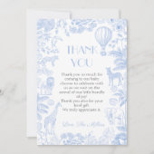 サファリトイレデジュイベビーシャワーサンキューカード 招待状 (正面)