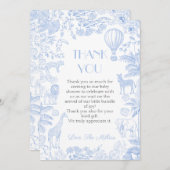 サファリトイレデジュイベビーシャワーサンキューカード 招待状 (正面/裏面)