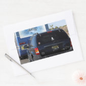 サファリトレック1999ブルークラシックRVモーターホームジープ 長方形シール (封筒)