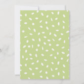 サファリトロピカルグリーンゴールドスクリプトベイビーシャワー 招待状 (裏面)