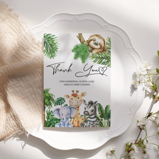 サファリトロピカルサンキューカード サンキューカード