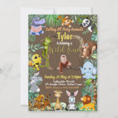 サファリトロピカル誕生日招待 招待状 (正面)