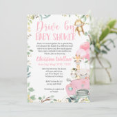 サファリドライブバイベビーシャワー招待状ズフォーガールズ 招待状 (スタンド正面)