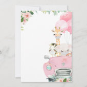 サファリドライブバイベビーシャワー招待状ズフォーガールズ 招待状 (裏面)