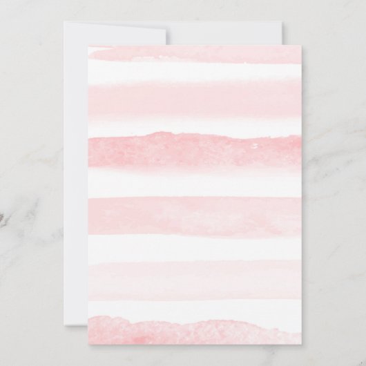 サファリドライブバイベビーシャワー招待状ピンクフローラ 招待状 (裏面)