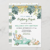 サファリドライブby誕生日パレード招待状 招待状 (正面/裏面)