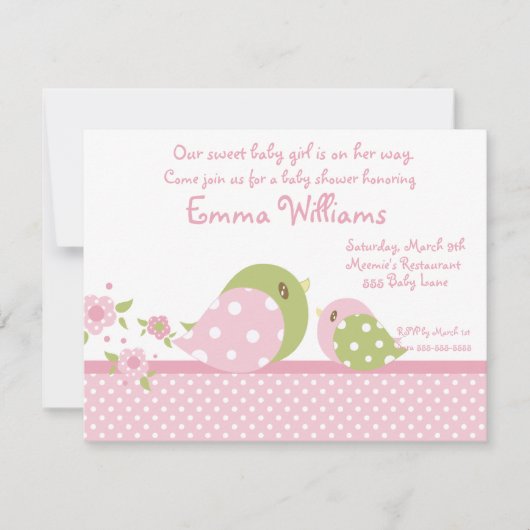 サファリバビエスバーディベビーシャワー招待状 招待状 (正面)