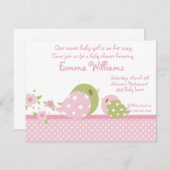 サファリバビエスバーディベビーシャワー招待状 招待状 (正面/裏面)