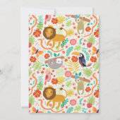 サファリバースデーパーティーの招待状、ジャングルサファリパーティー 招待状 (裏面)