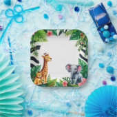 サファリバースデーパーティー紙プレート ペーパープレート (パーティー)