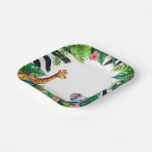 サファリバースデーパーティー紙プレート ペーパープレート (傾斜あり)