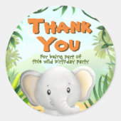 サファリバースデーパーティー – ラファント ラウンドシール (正面)