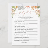 サファリパパジョーク赤ちゃんシャワーゲームカード 招待状 (正面)