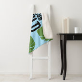 サファリパーソナライズされたアニマルイラストレーションワイルドワン シェルパブランケット (インサイチュ)