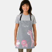 サファリパーソナライズされたアニマルキッズエプロン エプロン (インサイチュ)
