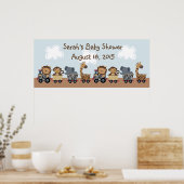 サファリパーソナライズされたアニマルトレインポスター/バナー ポスター (キッチン)