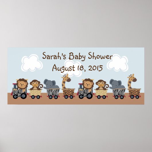 サファリパーソナライズされたアニマルトレインポスター/バナー ポスター (正面)
