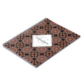 サファリパーソナライズされたサンセットボヘミアンマンダラタイル ノートブック (左側)