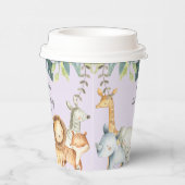 サファリパーソナライズされたジャングル動物1歳の誕生日p 紙コップ (右)
