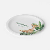 サファリパーソナライズされたワイルドワンキリン赤ちゃんシャワー ペーパープレート (アングル)