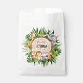 サファリパーソナライズされたー動物パーティー フェイバーバッグ (正面)