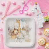 サファリパーソナライズされたー動物紙プレート ペーパープレート (パーティー)