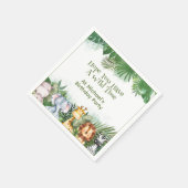 サファリパーソナライズされた動物 スタンダードカクテルナプキン (角)