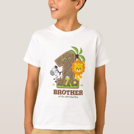 サファリパーソナライズされた誕生日Tシャツfor Brother Tシャツ