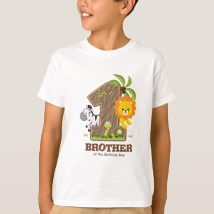 サファリパーソナライズされた誕生日Tシャツfor Brother Tシャツ