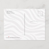 サファリパーティーのジャングル動物の男の子の最初の誕生日 インビテーションポストカード (裏面)