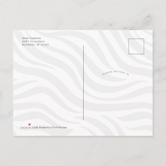 サファリパーティーのジャングル動物の男の子の最初の誕生日 インビテーションポストカード (裏面)