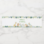 サファリパーティーアニマルジャングル誕生日 ペットボトルラベル (シングルラベル)