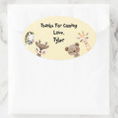 サファリパーティーサンキューステッカー 楕円形シール (バッグ)