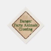 サファリパーティーナプキンスの危険 スタンダードカクテルナプキン (角)