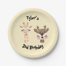 サファリパーティーパーソナライズされたプレート ペーパープレート