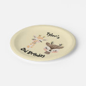 サファリパーティーパーソナライズされたプレート ペーパープレート (アングル)