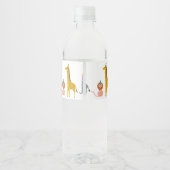 サファリパーティー動物トレイン誕生日名と年齢 ペットボトルラベル (裏面)